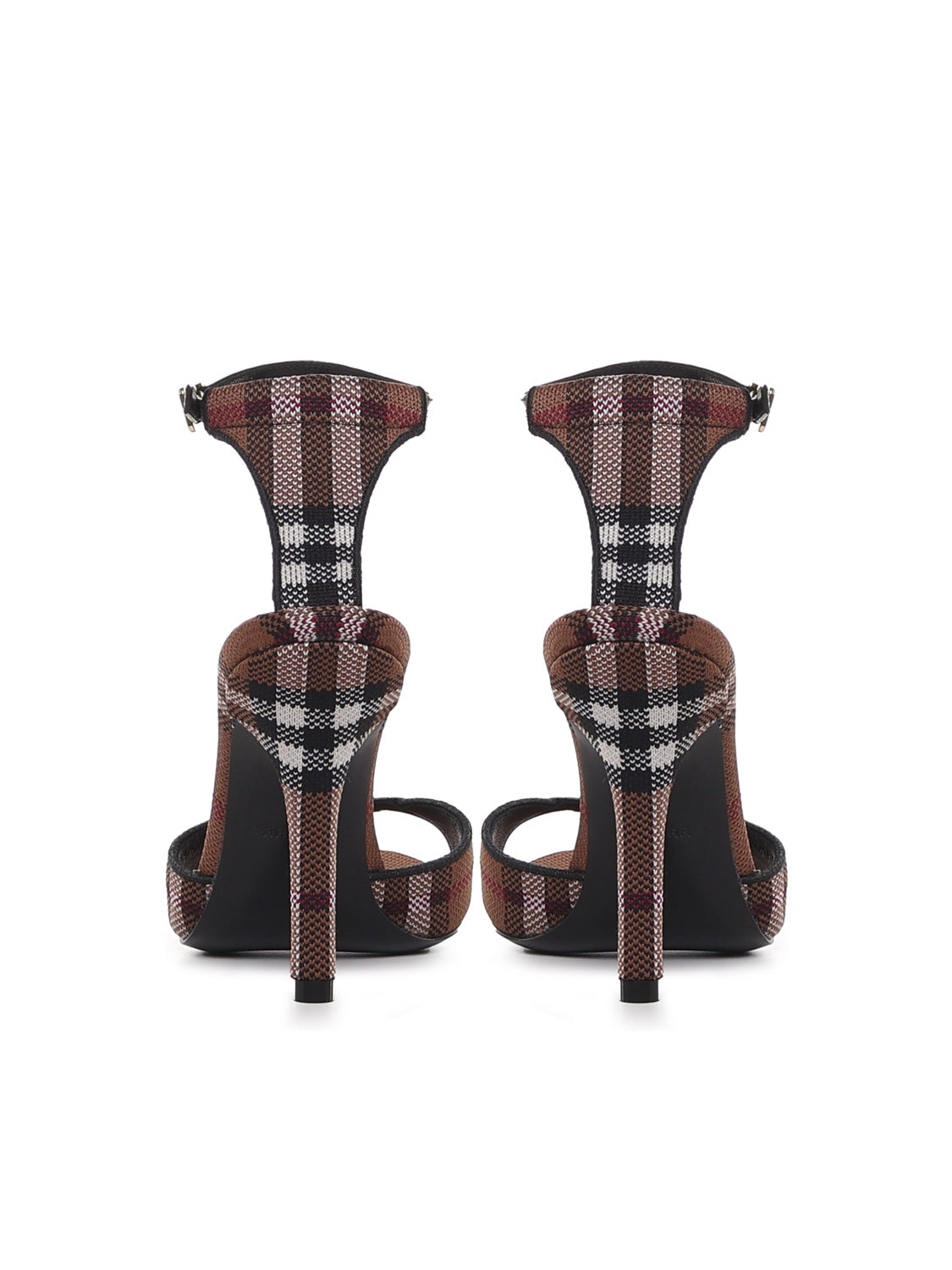 Burberry Sandals Dark Birch Brown Chk Polyamide