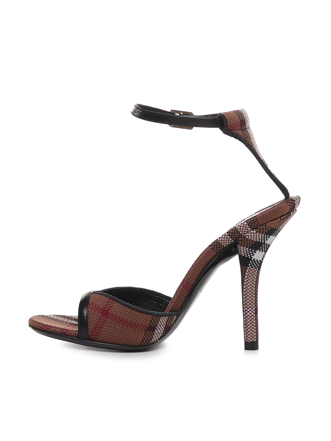 Burberry Sandals Dark Birch Brown Chk Polyamide