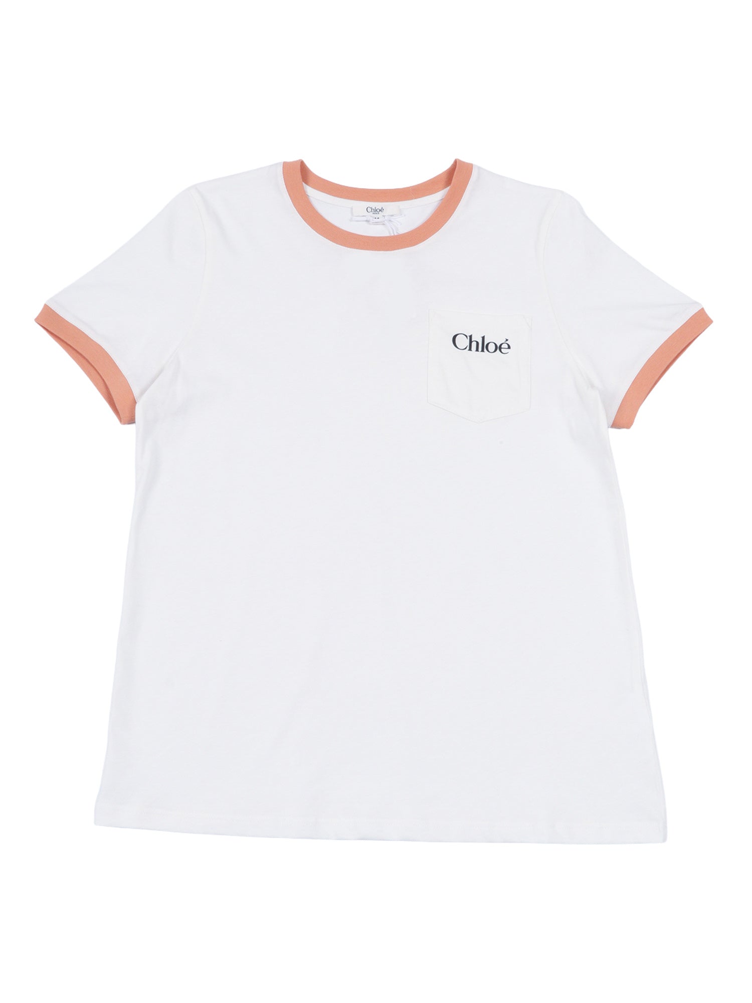 T-SHIRT White Cotton Fabric 2 Short Sleeves