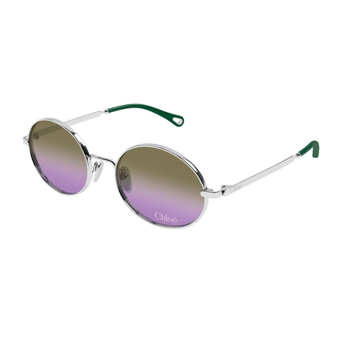 Chloé Ch0326s Aly – Linea Silver / Green Metallo Sunglasses