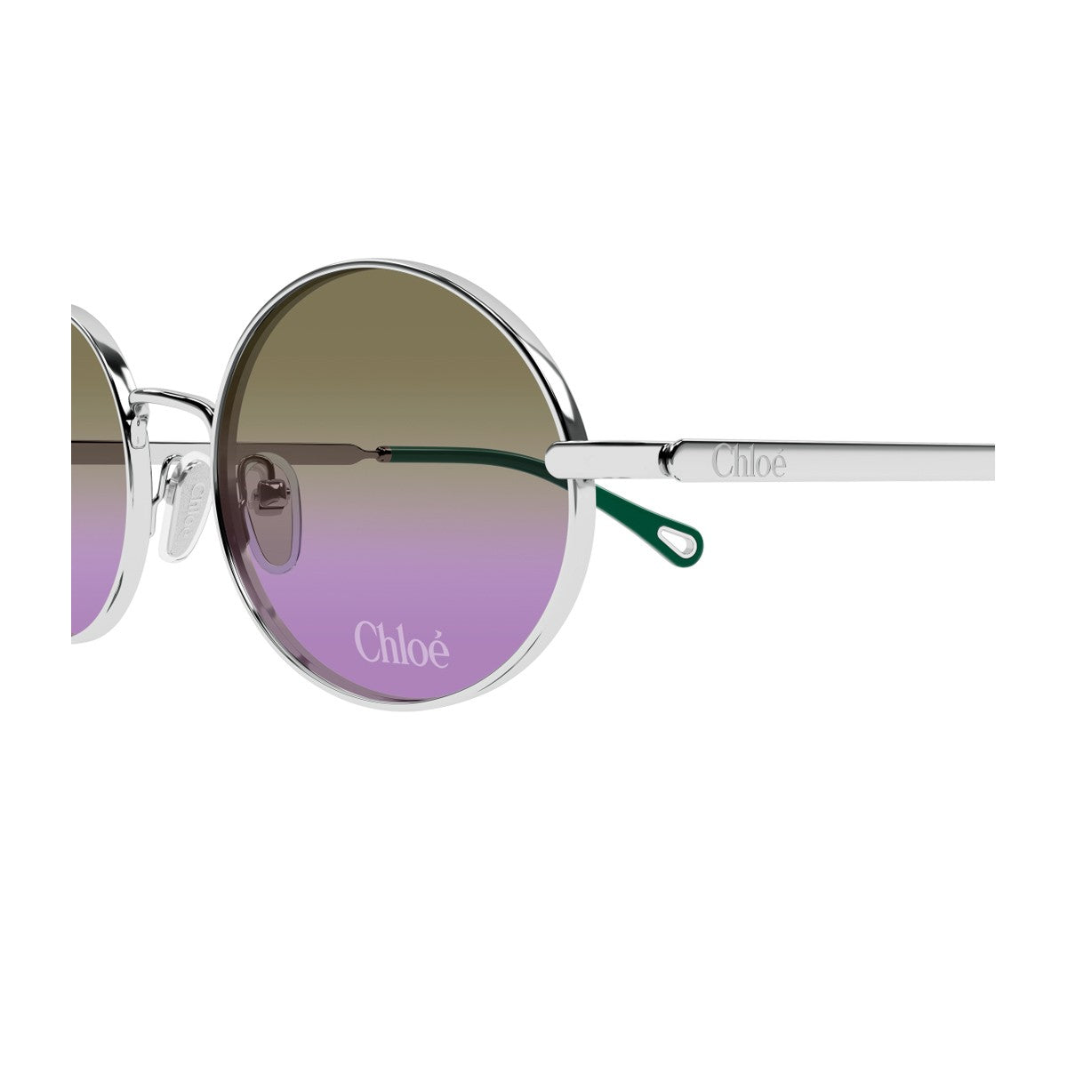 Chloé Ch0326s Aly – Linea Silver / Green Metallo Sunglasses