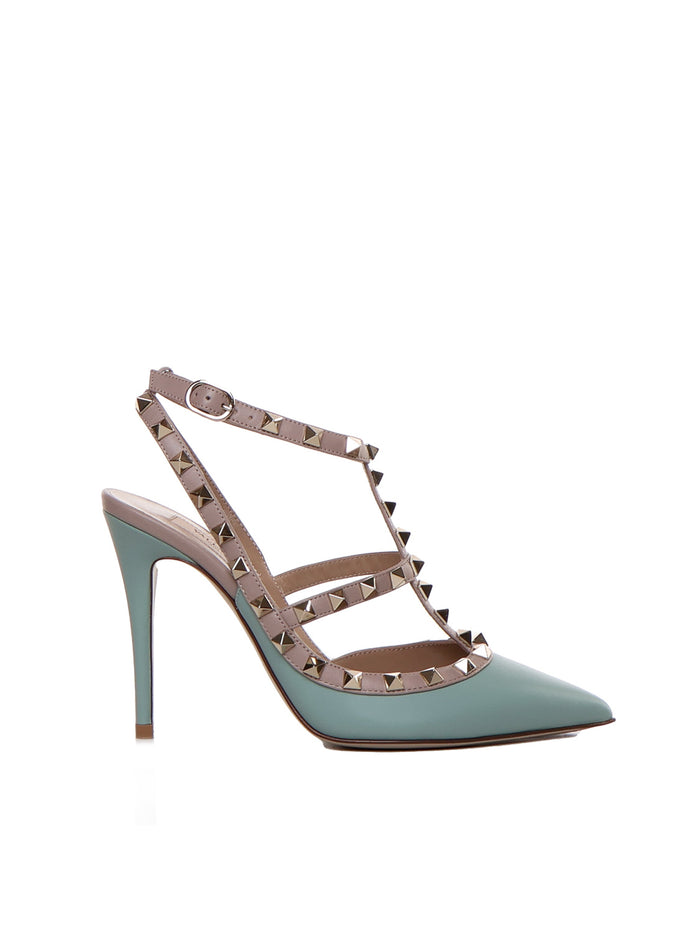 Valentino Garavani With Heel Blue Patent Leather