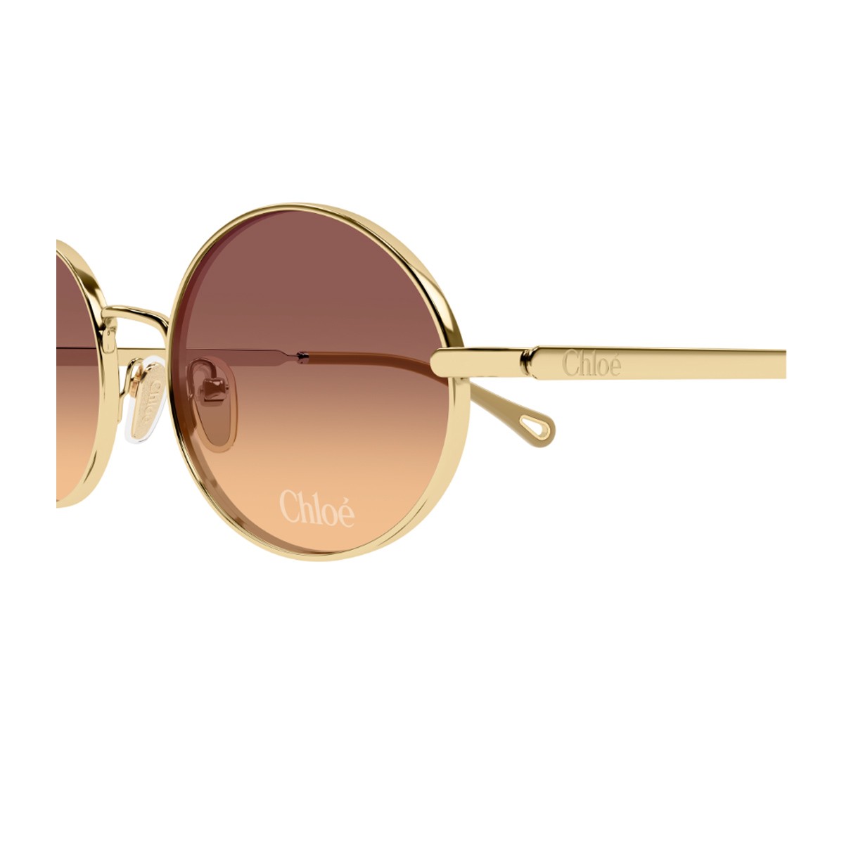 Chloé Ch0326s Aly – Linea Gold / Brown Metallo Sunglasses