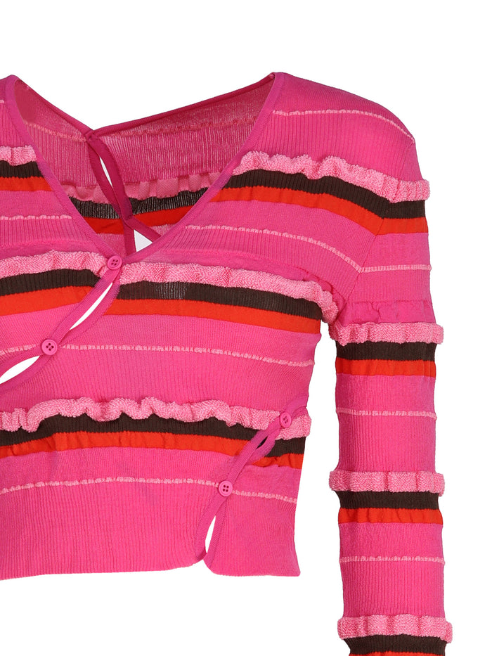 Jacquemus Sweaters Pink, Muticolor Polyamide