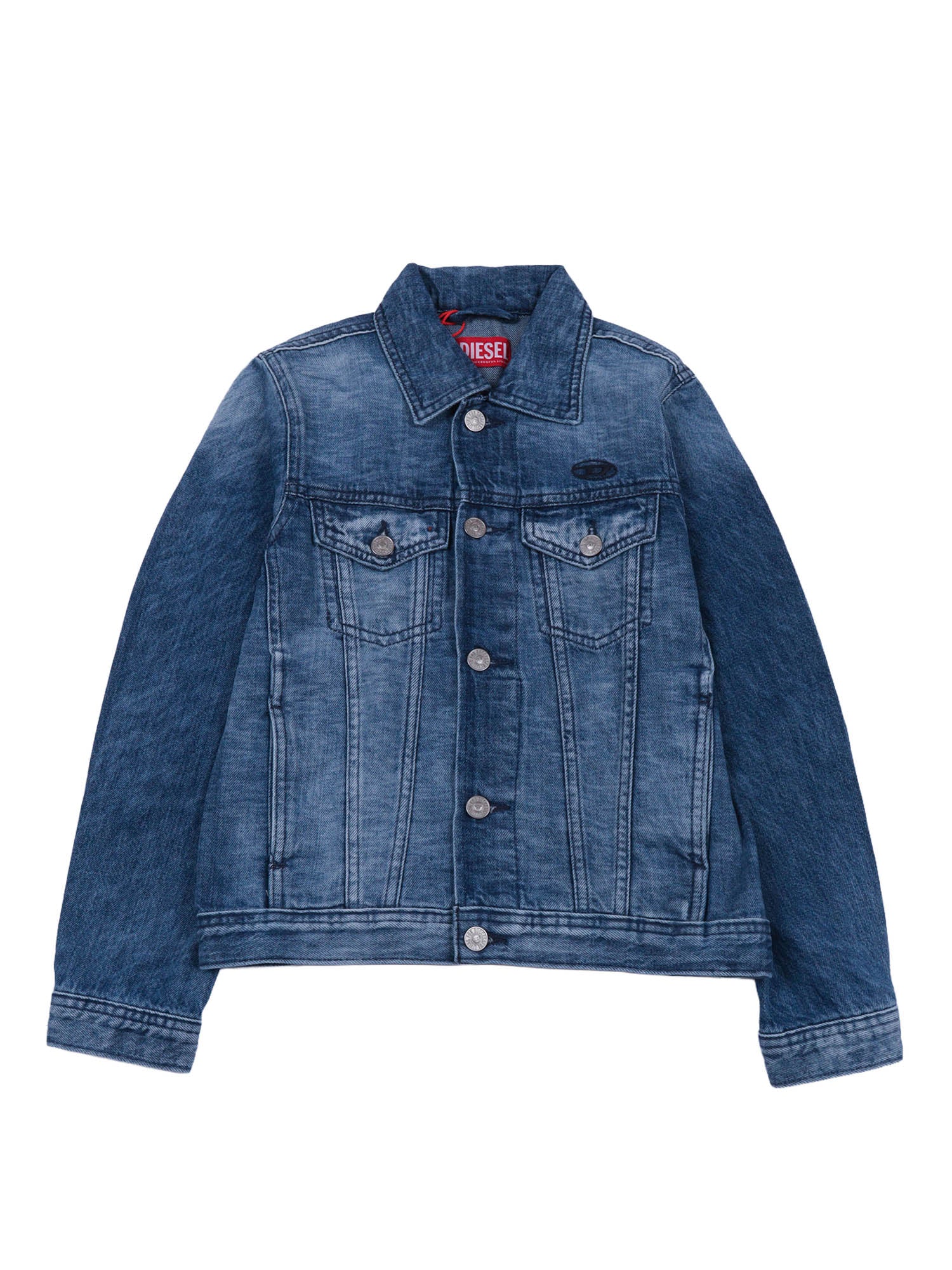 Jackets Blue Cotton Short Puffer