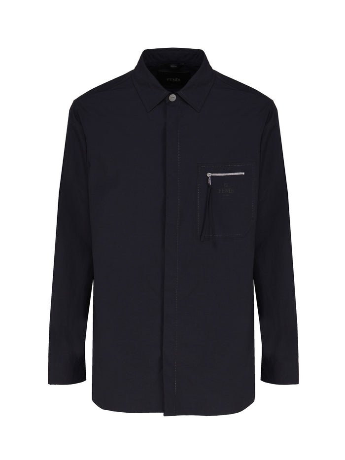 Fendi Jackets Blue Polyamide