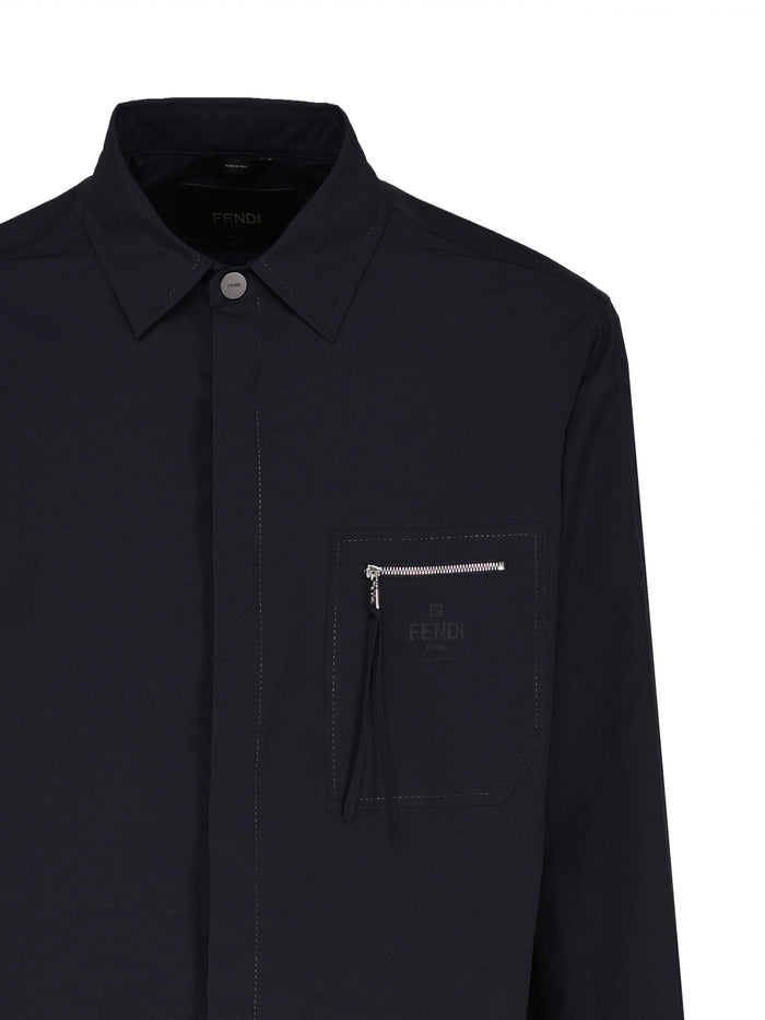 Fendi Jackets Blue Polyamide