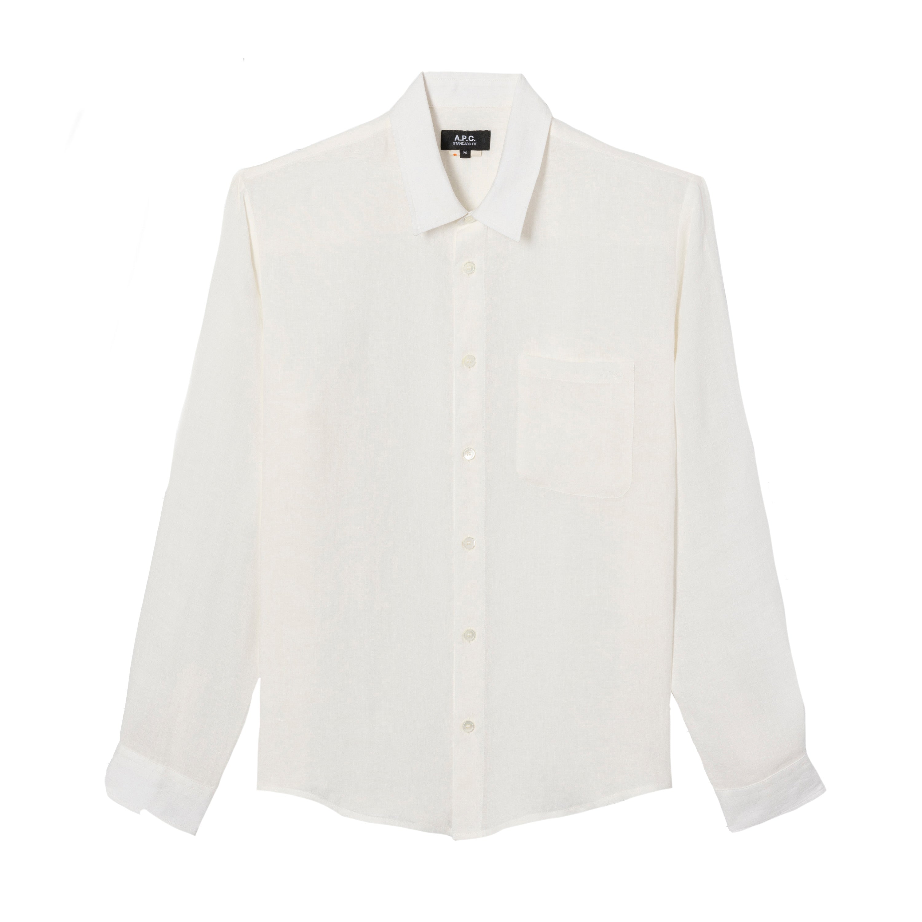 Chemise Cassel Logo White Lin Shirt