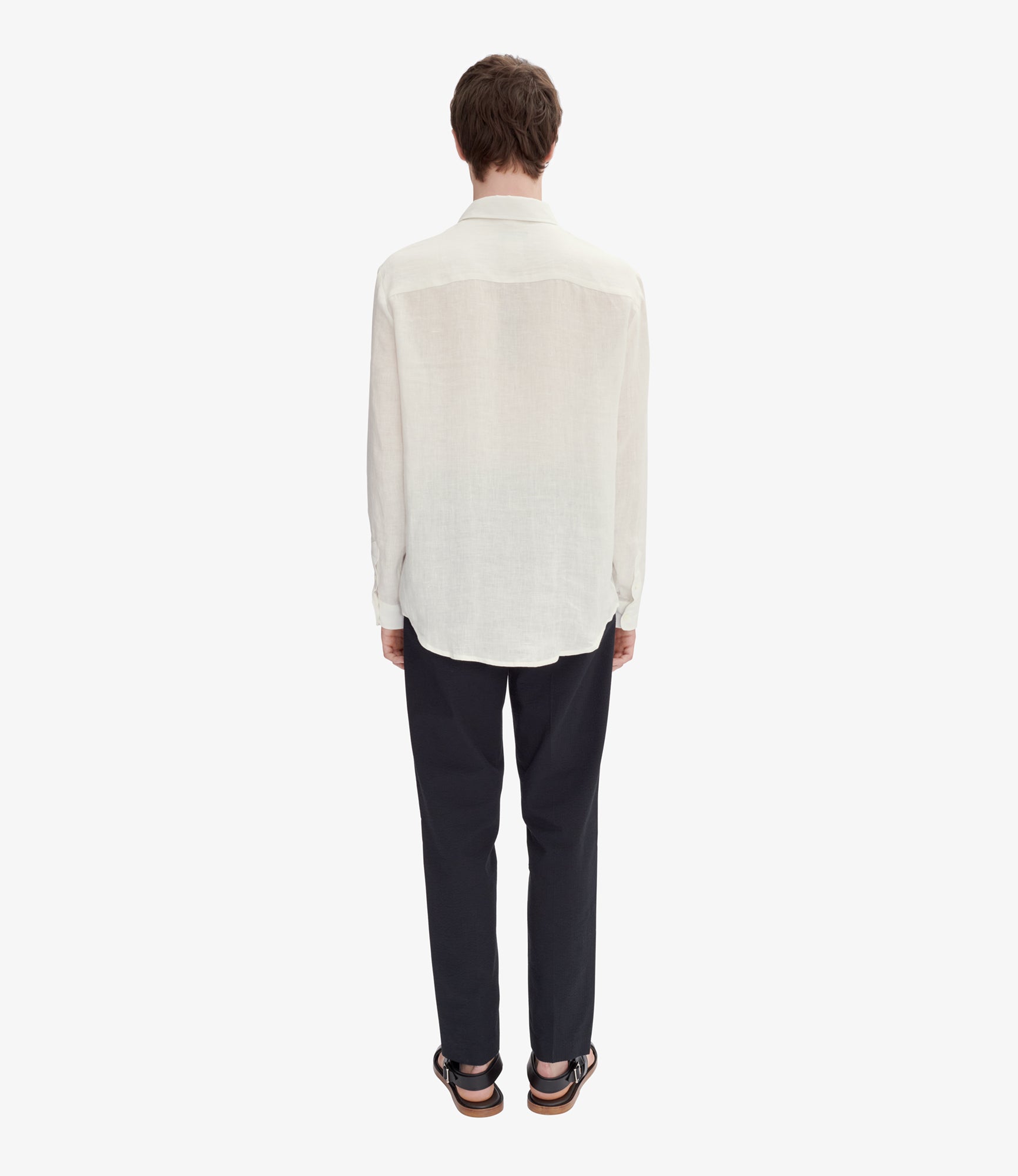 Chemise Cassel Logo White Lin Shirt
