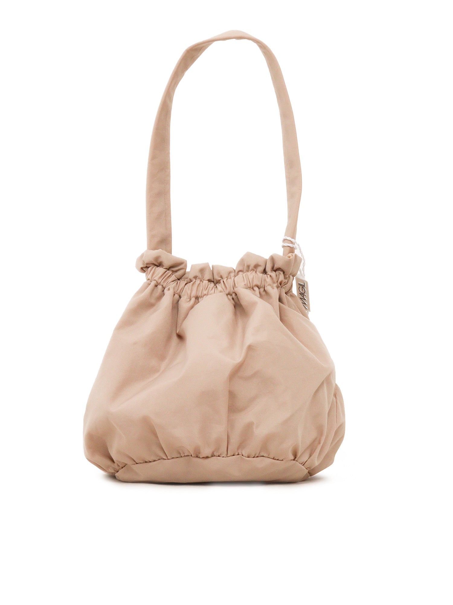 TAFFETA BAG WITH FLOWER Beige Handbag