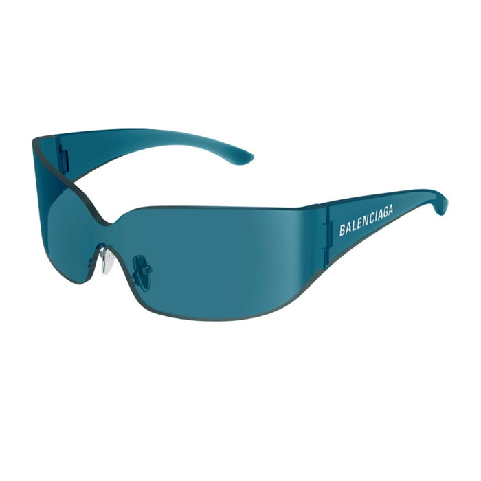 Balenciaga Bb0421s Linea Extreme Petrol Blue Nylon Sunglasses