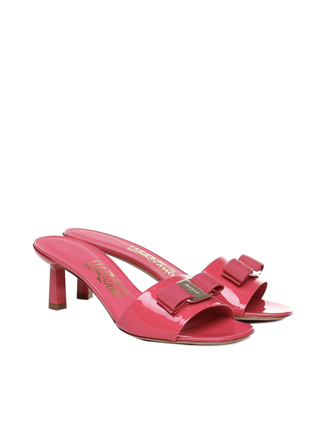 Ferragamo Sandals Pink Patent Leather