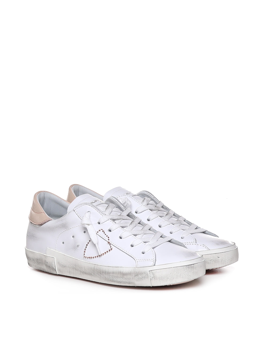Philippe Model Sneakers Veau Broderie_blanc Nude Calfskin