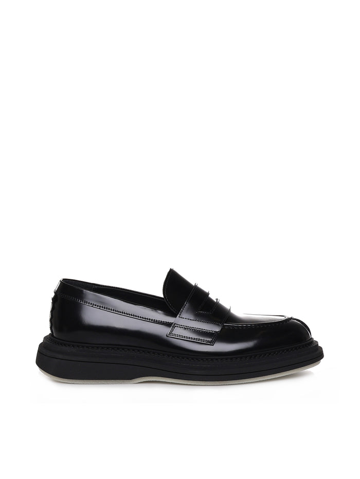 The-Antipode Flat Shoes Black Leather