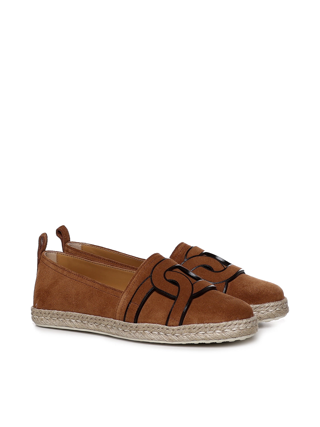 Tods Flat Shoes Brown Calfskin Suede