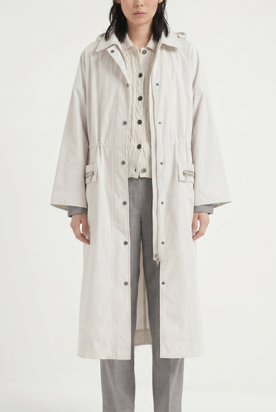 Brunello Cucinelli Womens Off White Relaxed Jacket