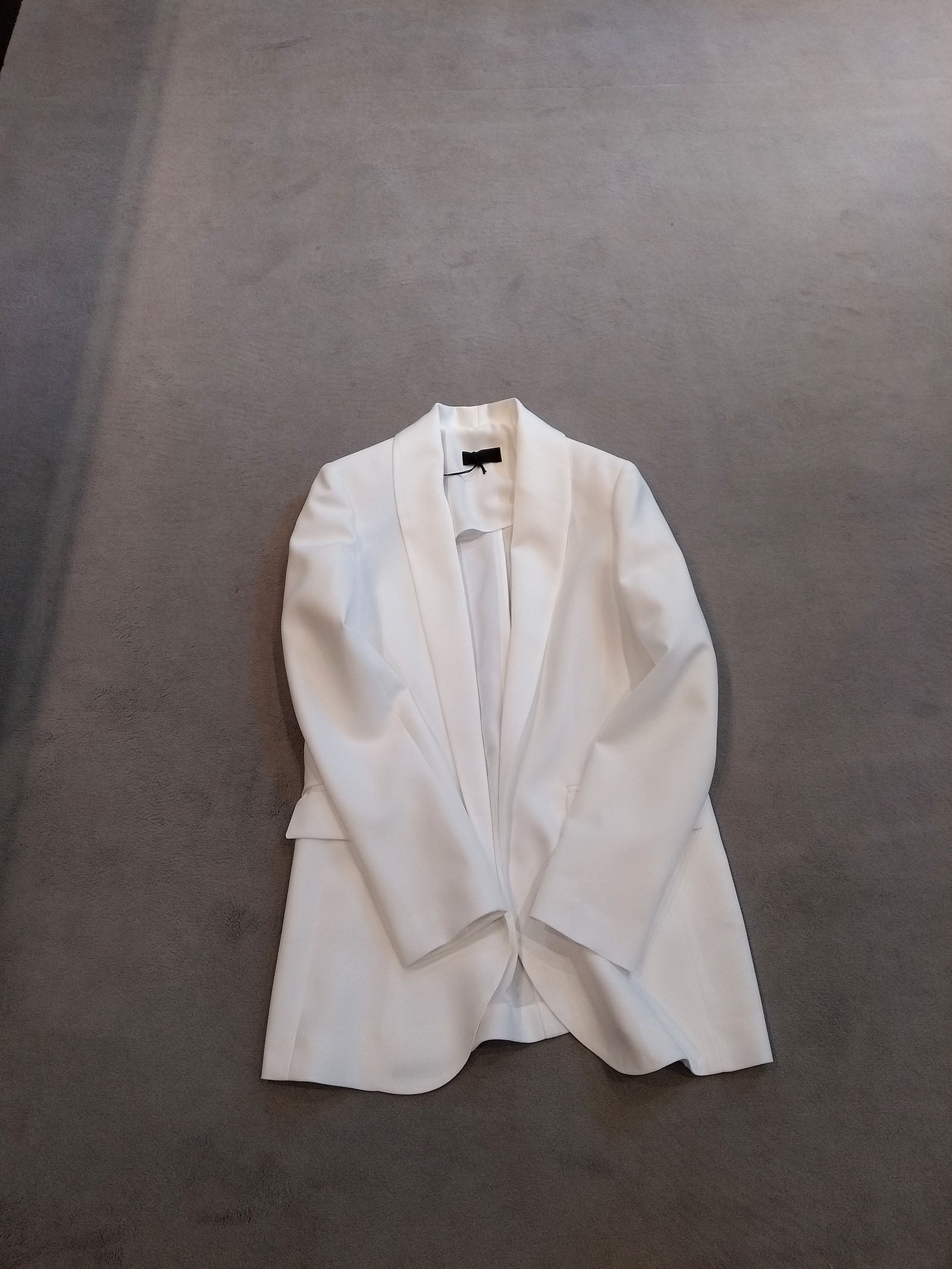 Giacca Sciallata White Polyester Jacket