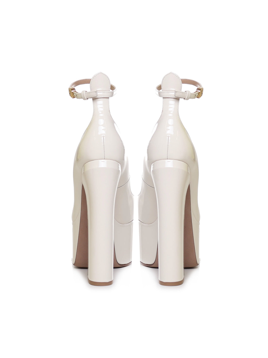 Valentino Garavani With Heel White Patent Leather