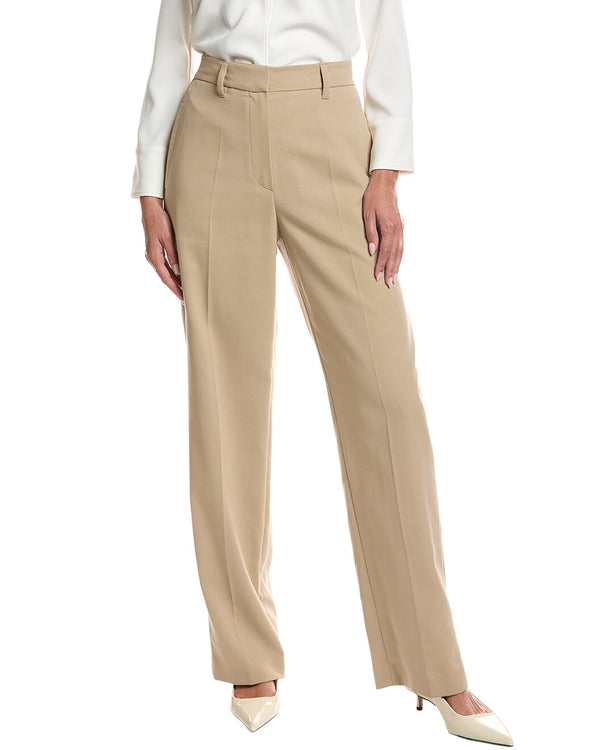 Brunello Cucinelli Womens Beige Tailored Straight Trousers