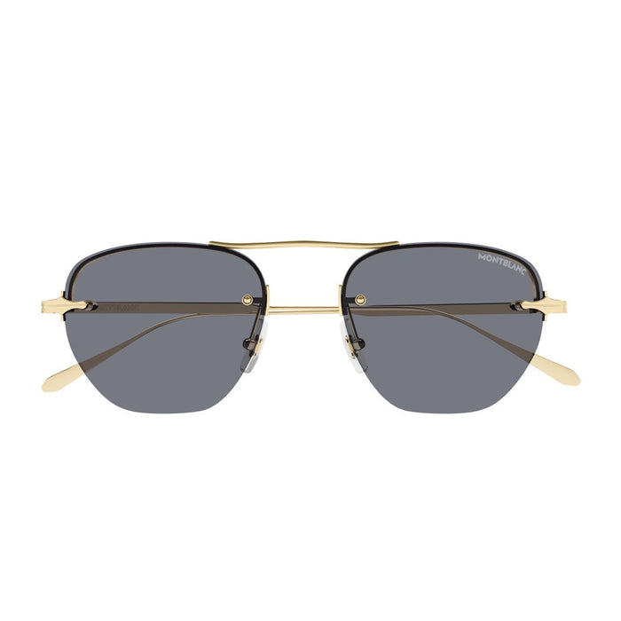 Montblanc Mb0404s Linea Nib Gold Metallo Sunglasses