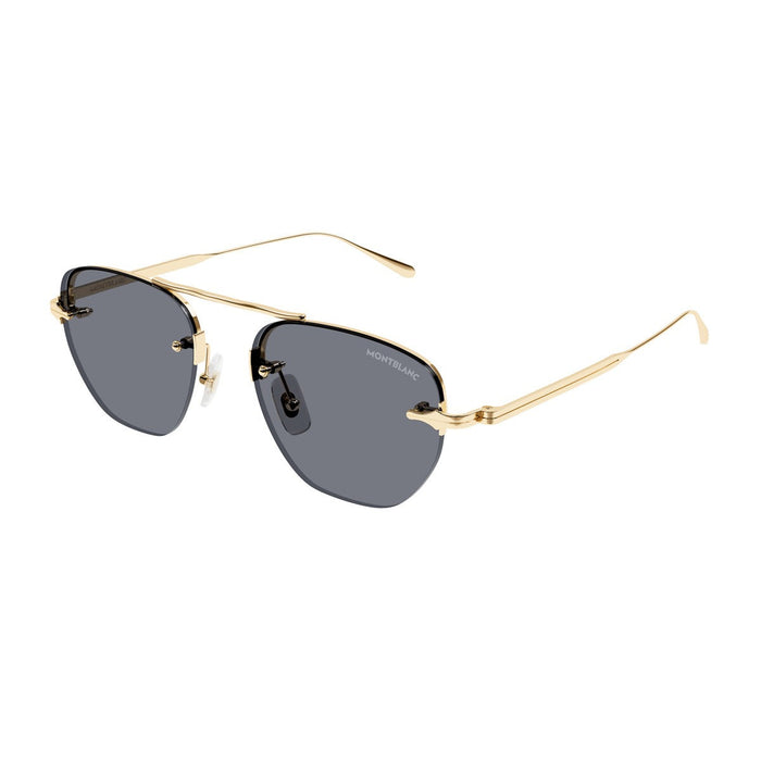 Montblanc Mb0404s Linea Nib Gold Metallo Sunglasses