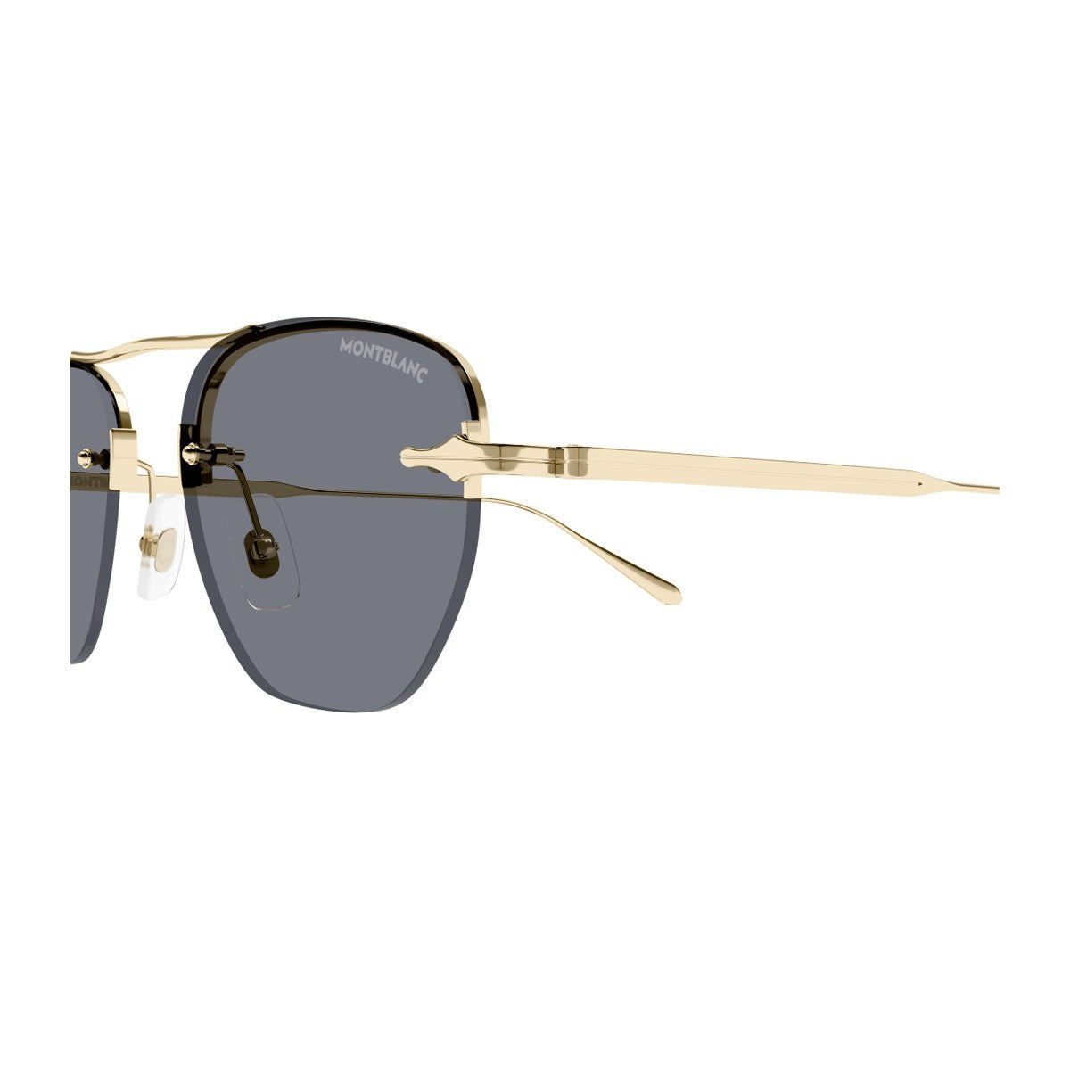 Montblanc Mb0404s Linea Nib Gold Metallo Sunglasses