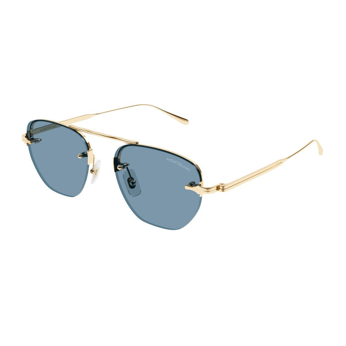 Montblanc Mb0404s Linea Nib Gold Metallo Sunglasses