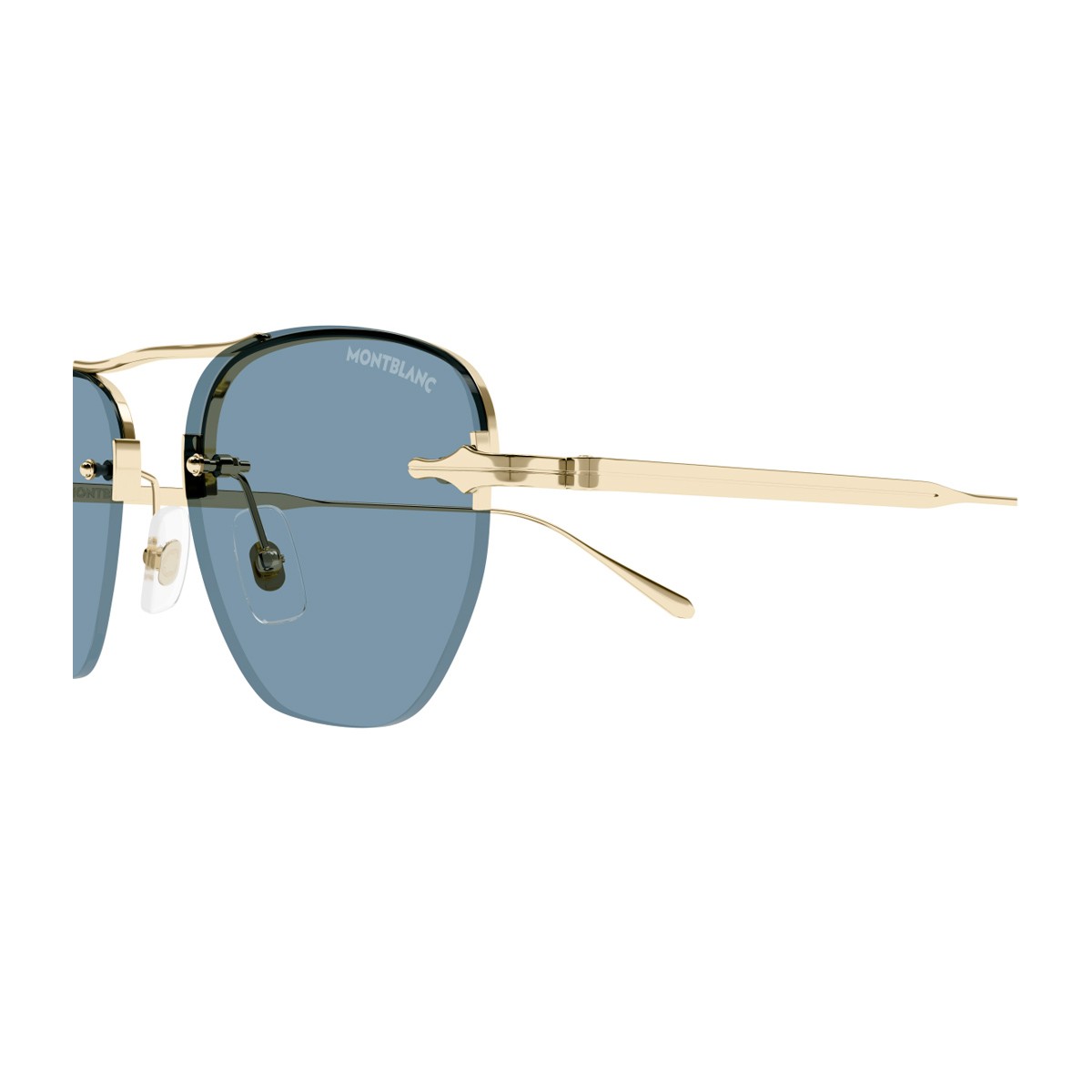 Montblanc Mb0404s Linea Nib Gold Metallo Sunglasses