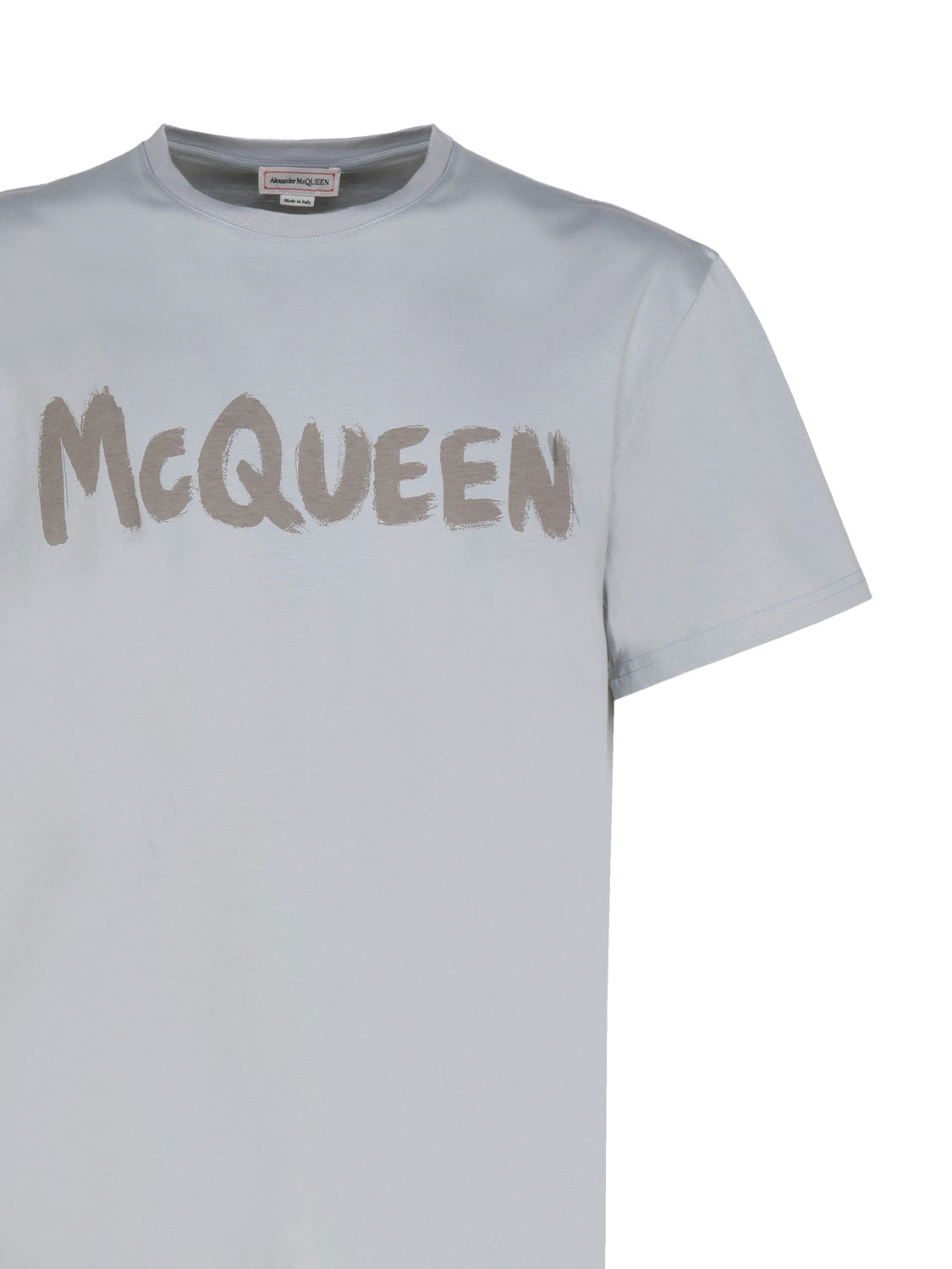 Alexander Mcqueen T-Shirts And Polos Grey Cotton