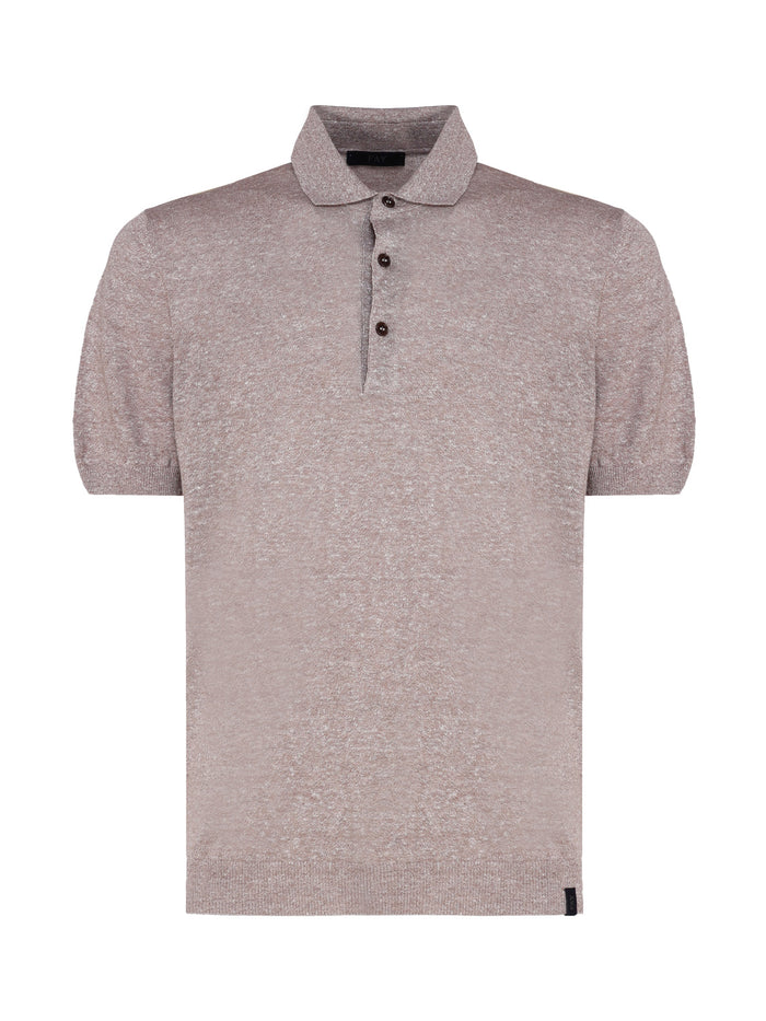 Fay T-Shirts And Polos Beige Linen