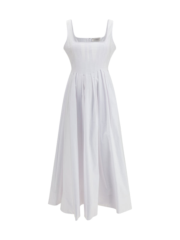 Long Giro Dress Optical White Cotton