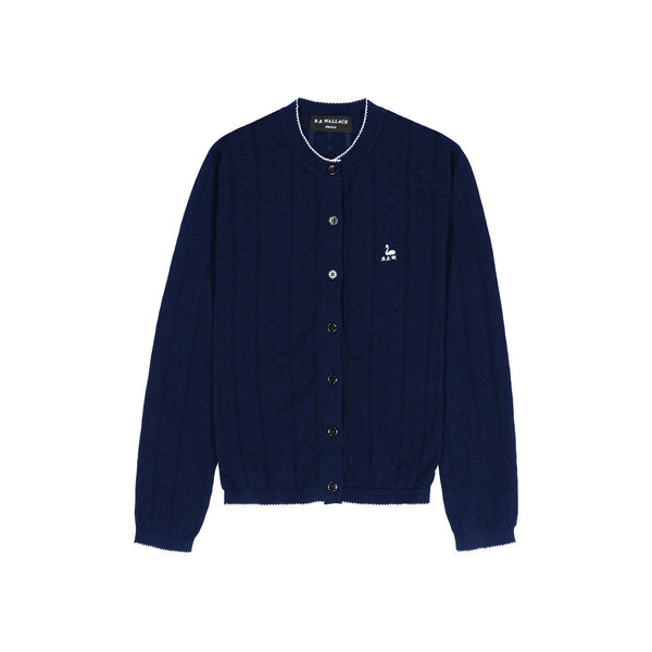 Prince Cardigan Navy - White Blue Sweater