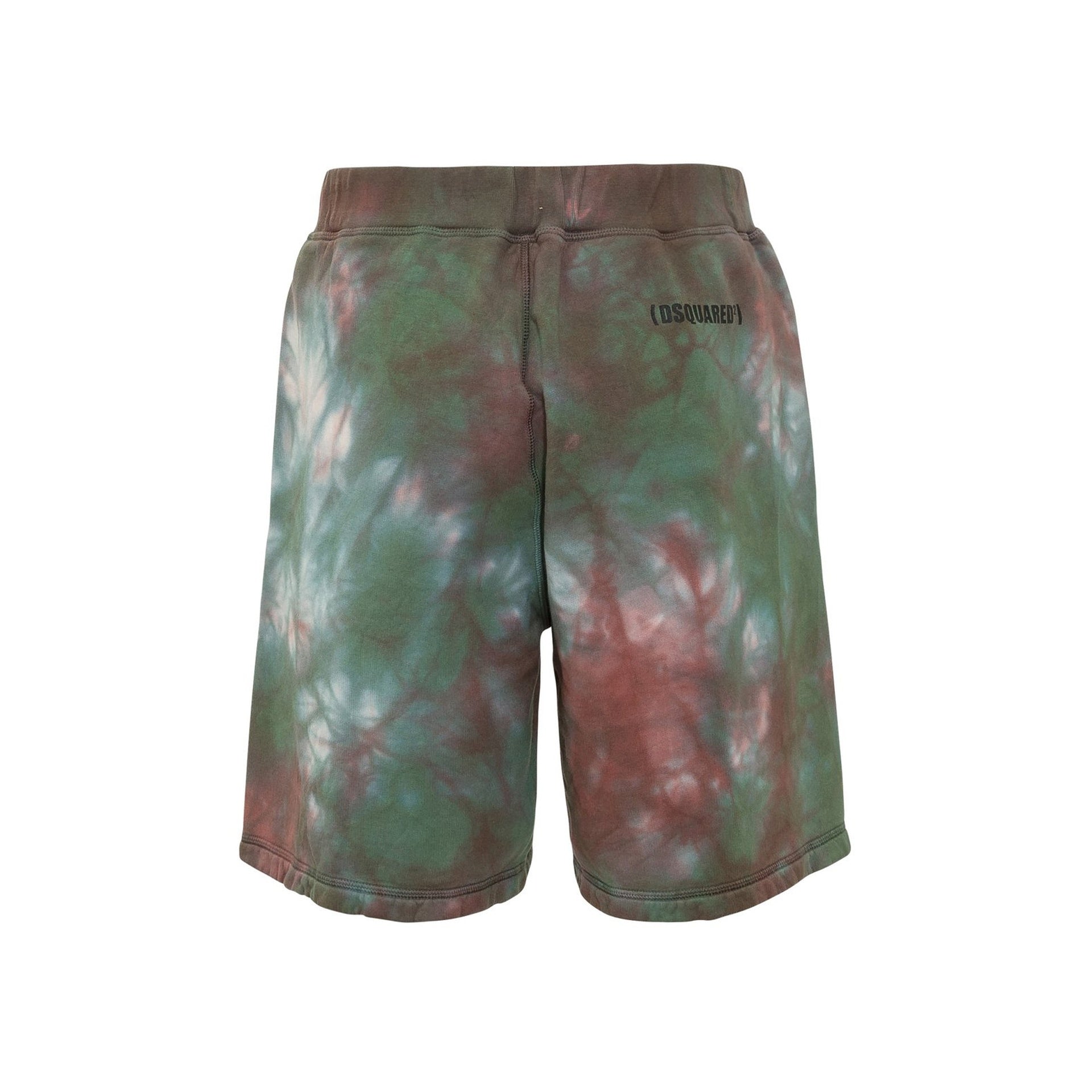 Cotton Tie-Dye Shorts Green