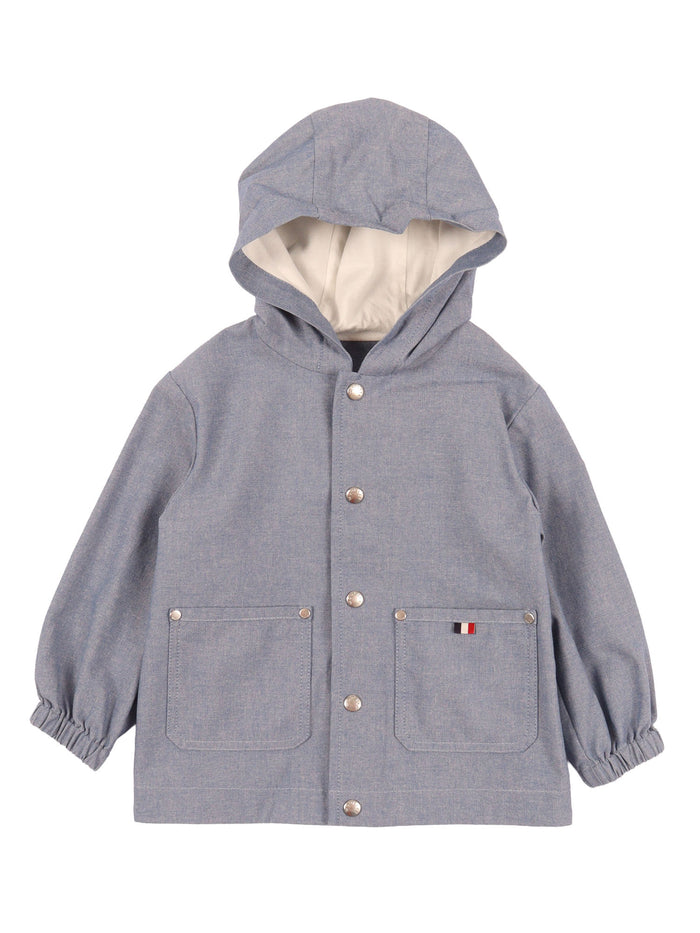 NUR JACKET Blue Cotton Short Puffer