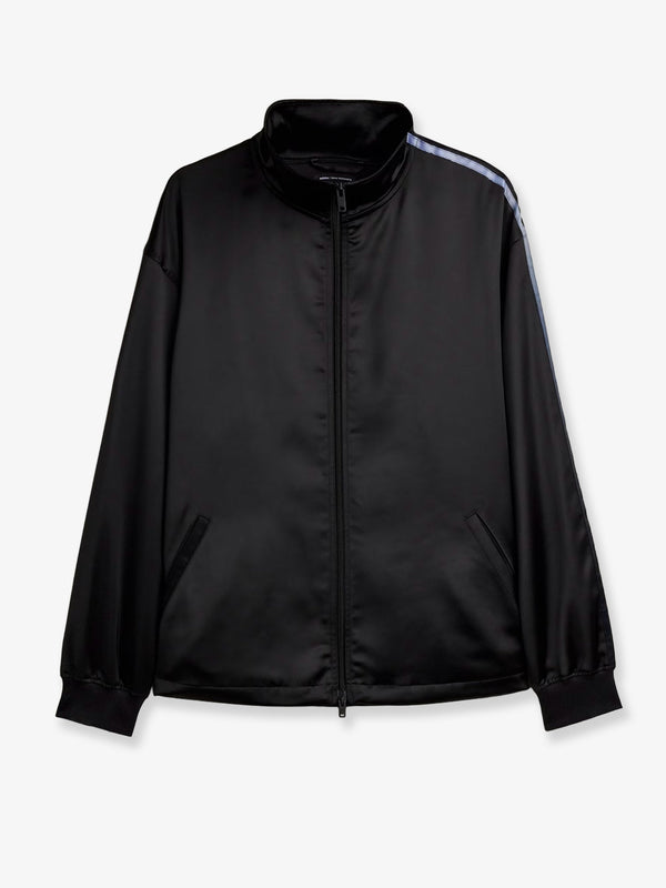 Technical Fabric Zip-Up Sweatshirt Black Recycled Polyester Sweatshirts
