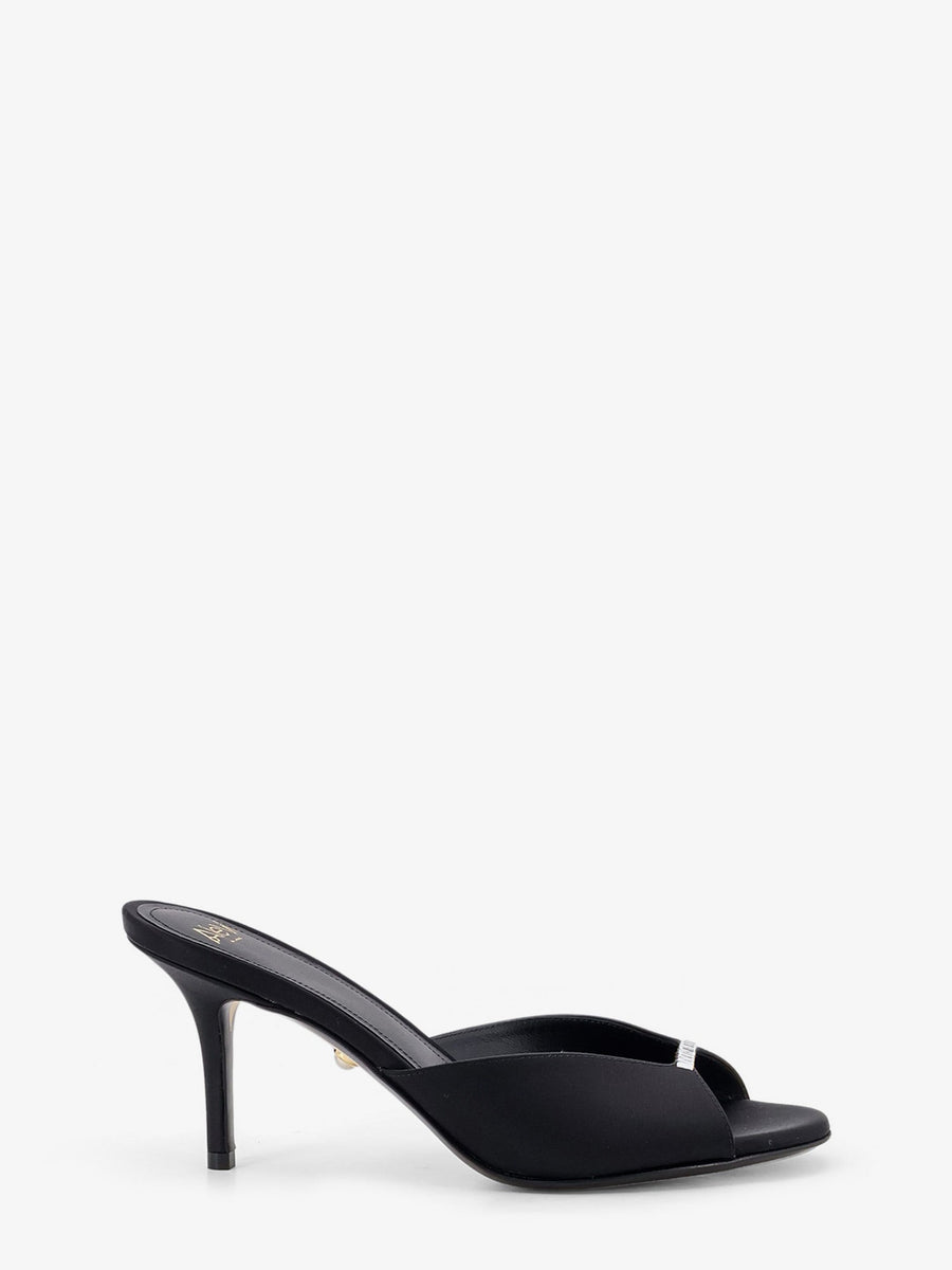 Satin Sandals Luana Black Satin/leather