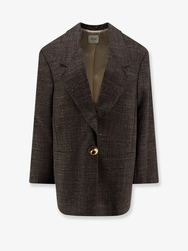 Blazer Oversized Wool-Linen Brown Blazers