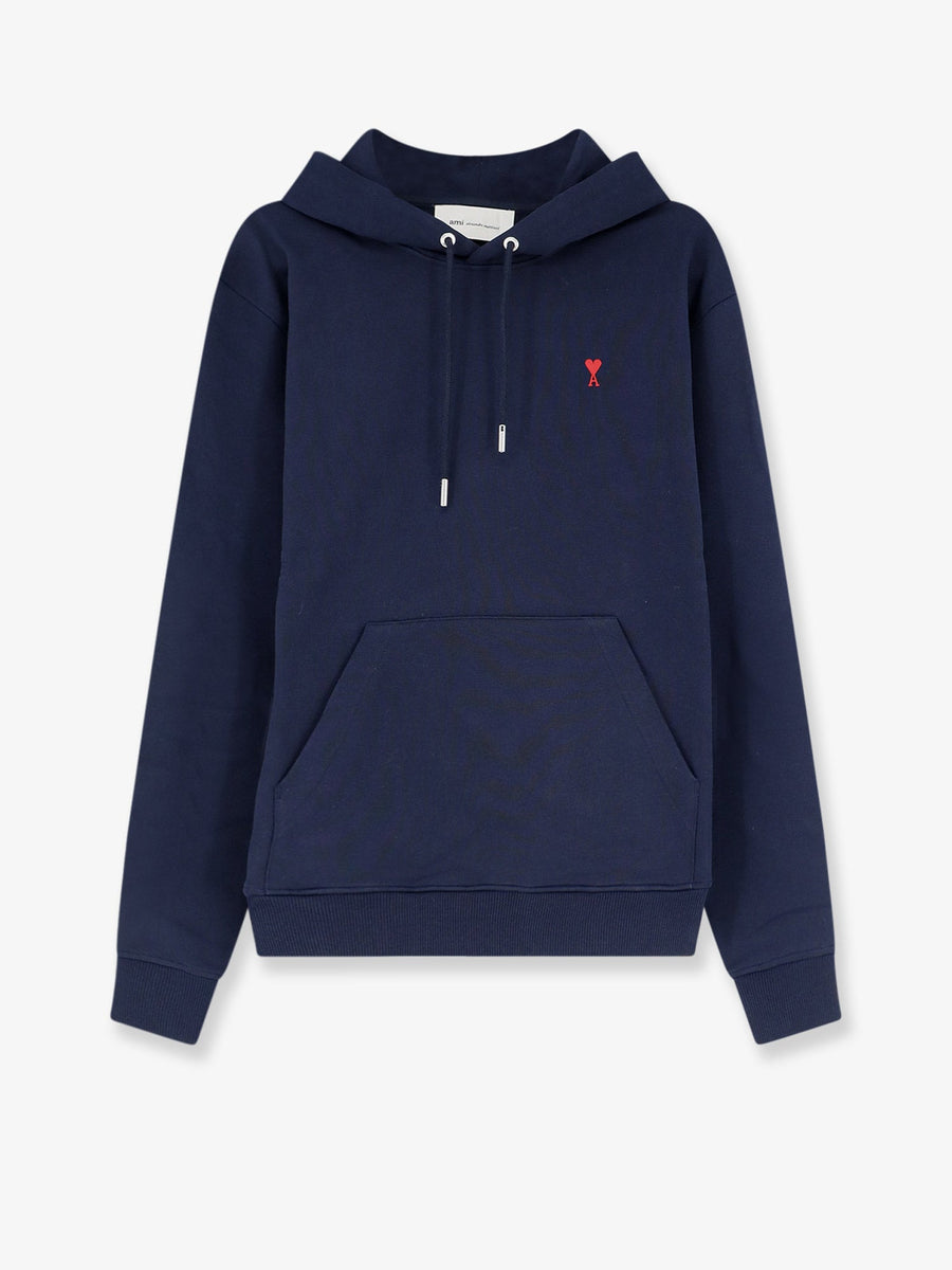 Hooded Cotton Sweatshirt Blue Sweatshirts