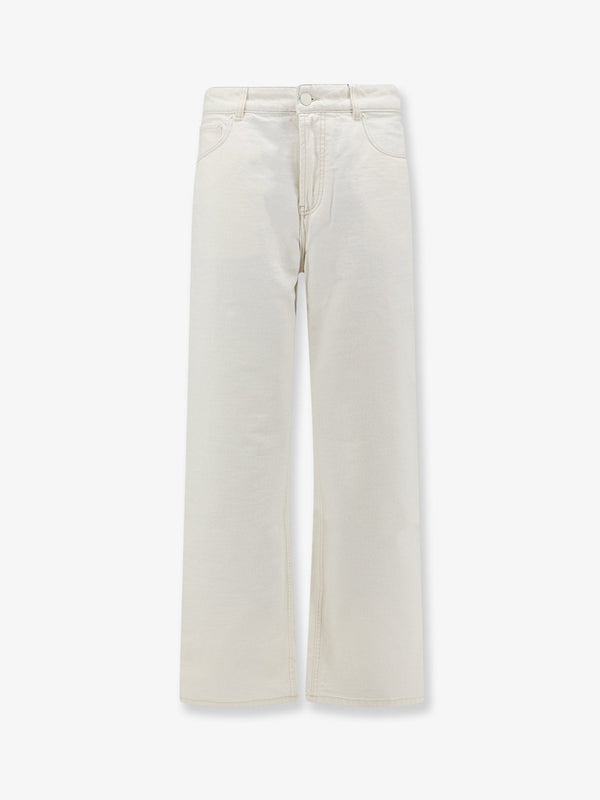 Denim Trousers White Cotton