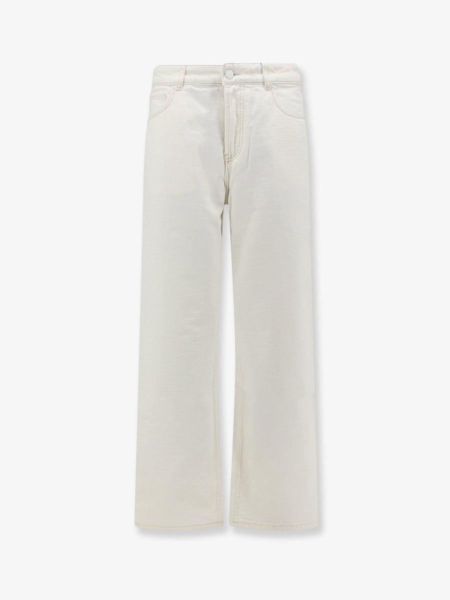 Denim Trousers White Cotton