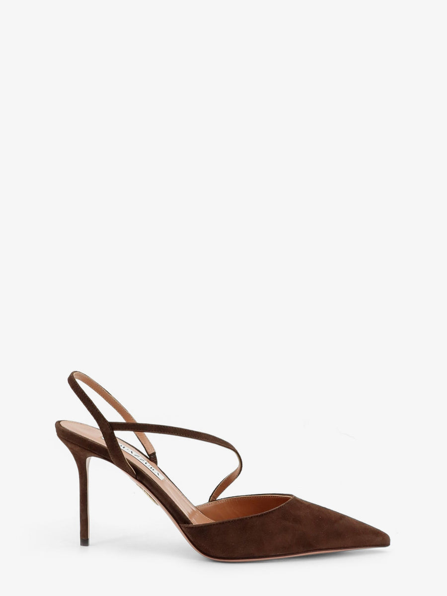 Pumps Bow Tie Brown Suede