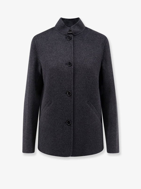 Unlined Wool Jacket Grey Coat