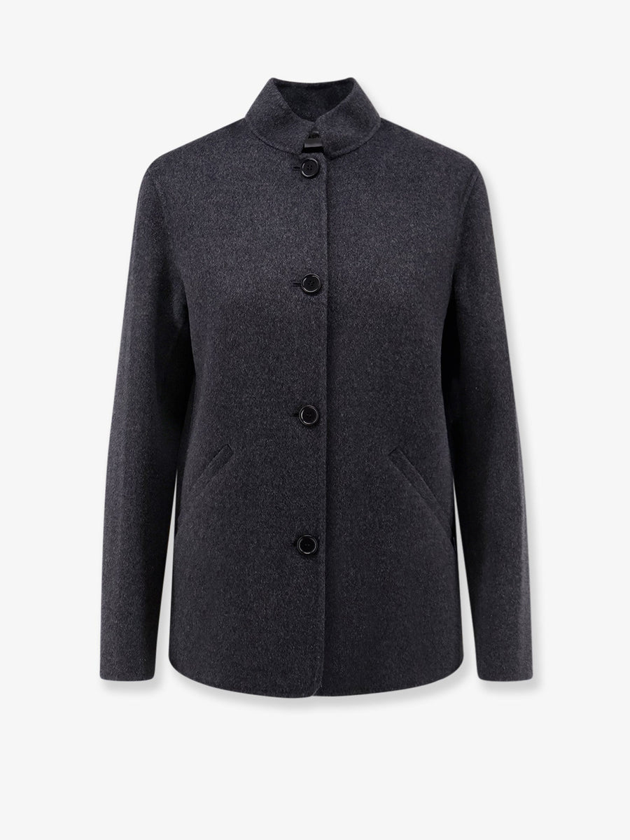 Unlined Wool Jacket Grey Coat