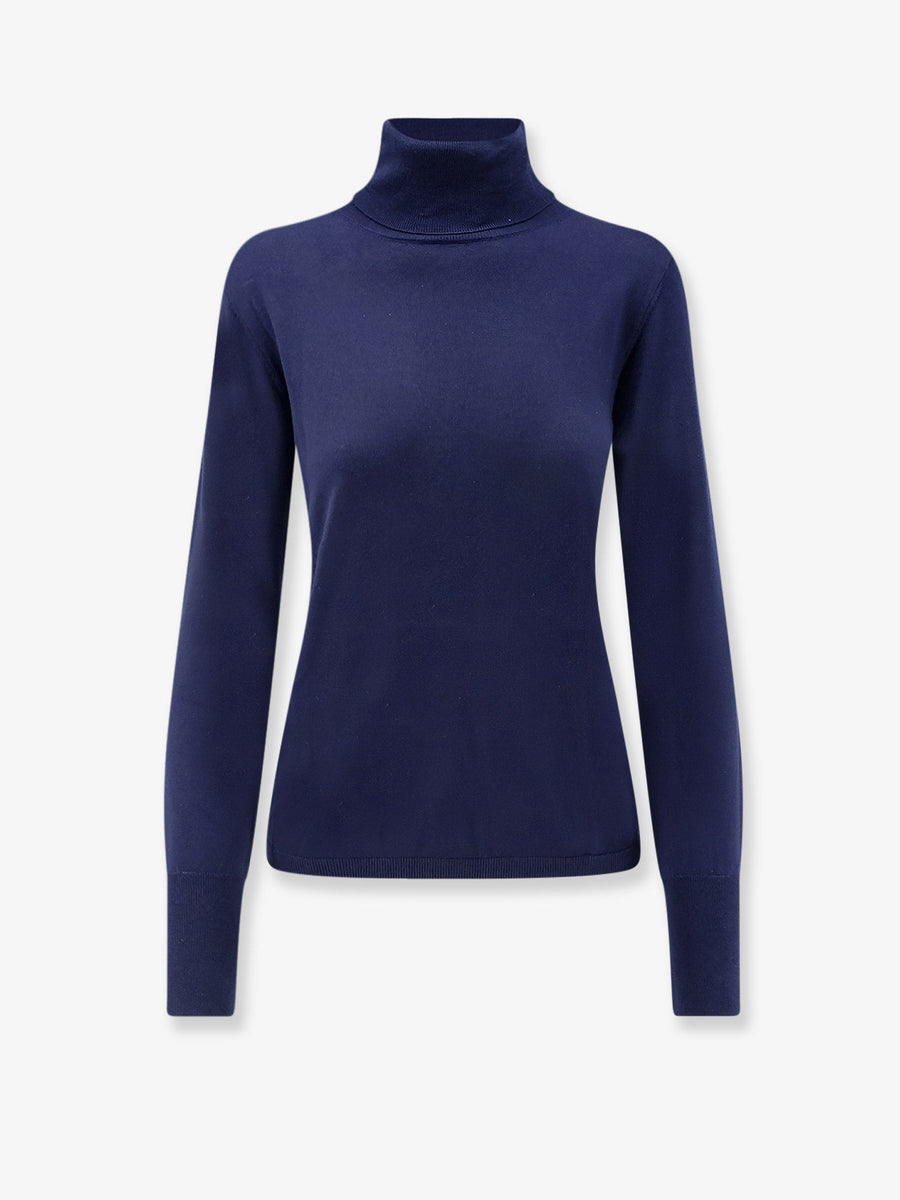 Turtleneck Virgin Wool Sweater Blue