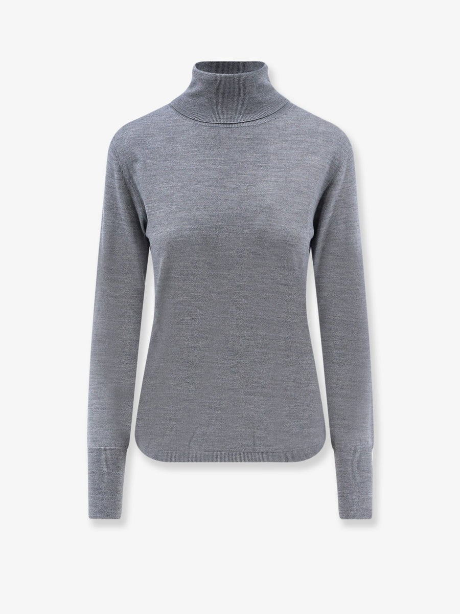 Turtleneck Virgin Wool Sweater Grey