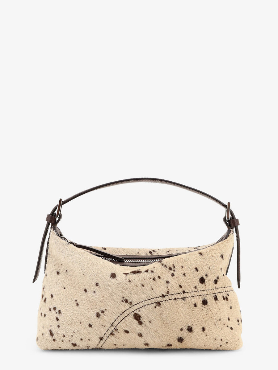 Shoulder Bag Vadena Pony Skin Beige Vegetable-tanned Leather