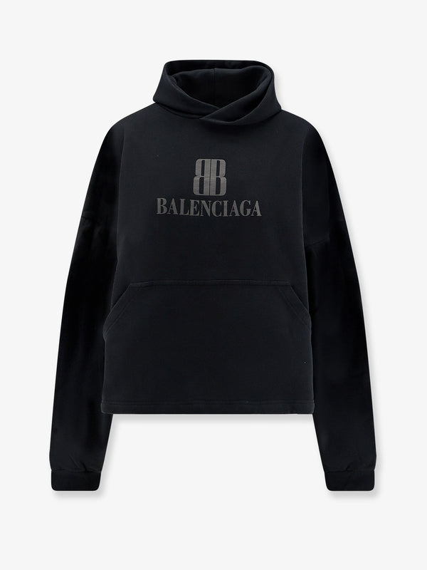 Sweatshirt Cropped Cotton Black Sweatshirts