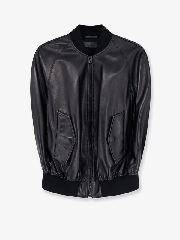 Sleeveless Leather Jacket Black
