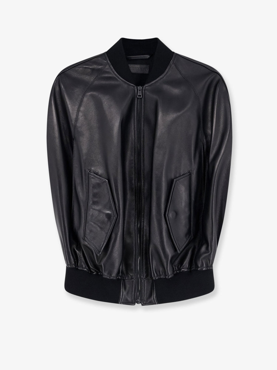 Sleeveless Leather Jacket Black