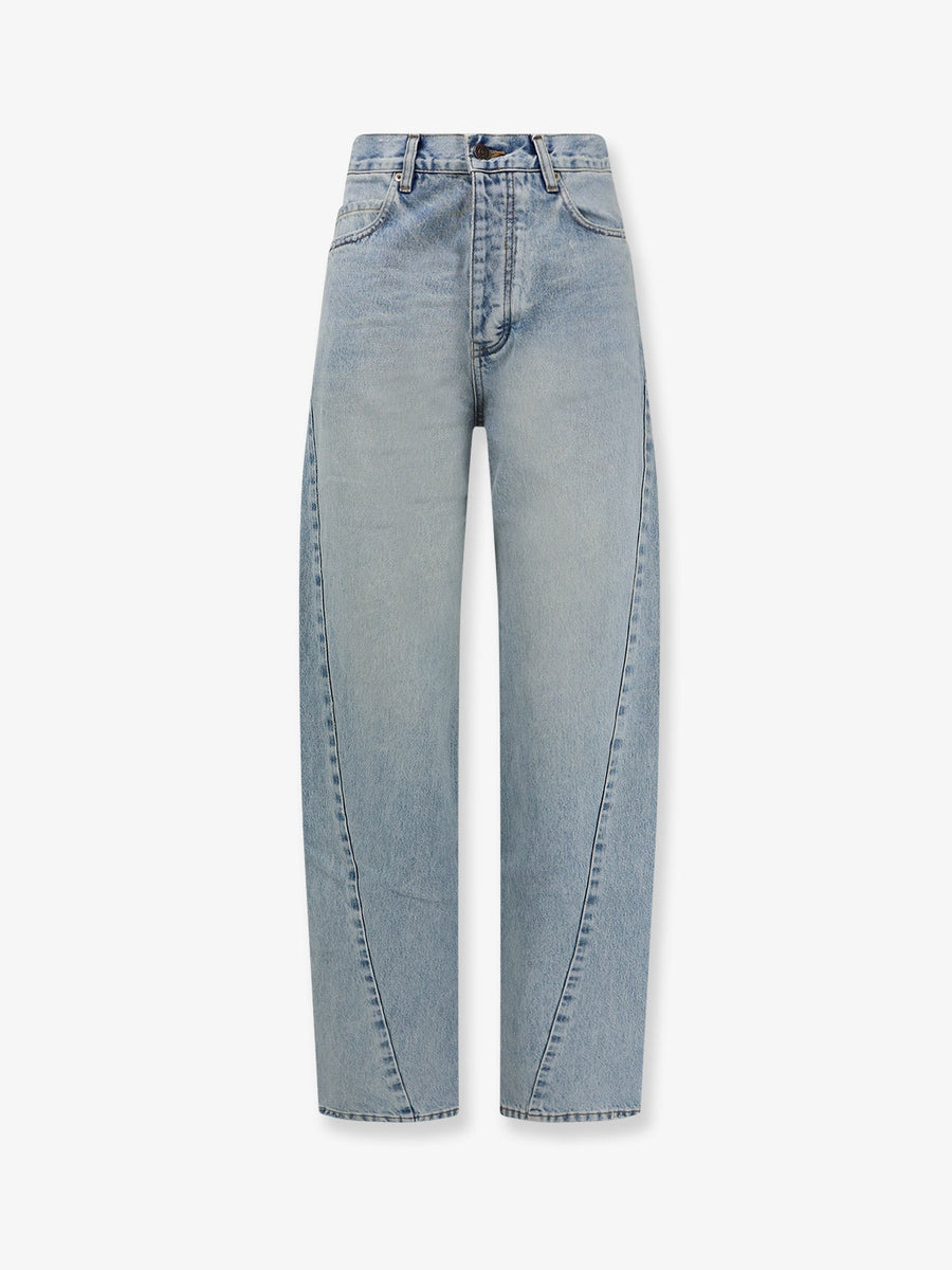 Jeans Twisted Seam Blue Cotton